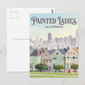 Geschilderde Dames California Briefkaart (Voorkant / Achterkant)
