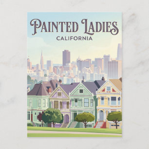 Geschilderde Dames California Briefkaart