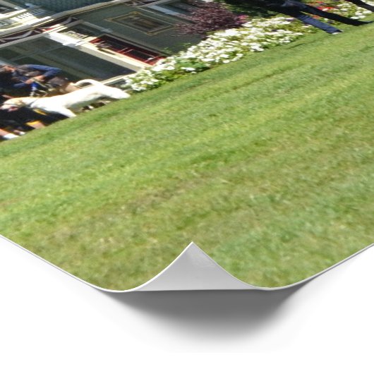 Geschilderde dames op het Alamo-plein in San Franc Poster (Hoek)