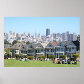 Geschilderde dames op het Alamo-plein in San Franc Poster (Voorkant)