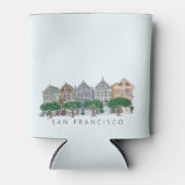 Geschilderde dames San Francisco bruiloft Blikjeskoeler (Voorkant)