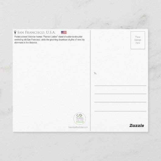 Geschilderde dames, San Francisco, U.S.A. Briefkaa Briefkaart (Achterkant)