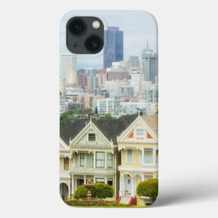 Geschilderde dames, Victoriaans huizen en skyline iPhone 13 Hoesje