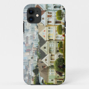 Geschilderde dames, Victoriaans huizen en skyline Case-Mate iPhone Case