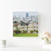 Geschilderde dames, Victoriaans huizen en skyline Vierkante Klok (Huis)