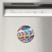 Geschilderde dames Victoriaans San Francisco Souve Magneet (Insitu (Vaatwasser))