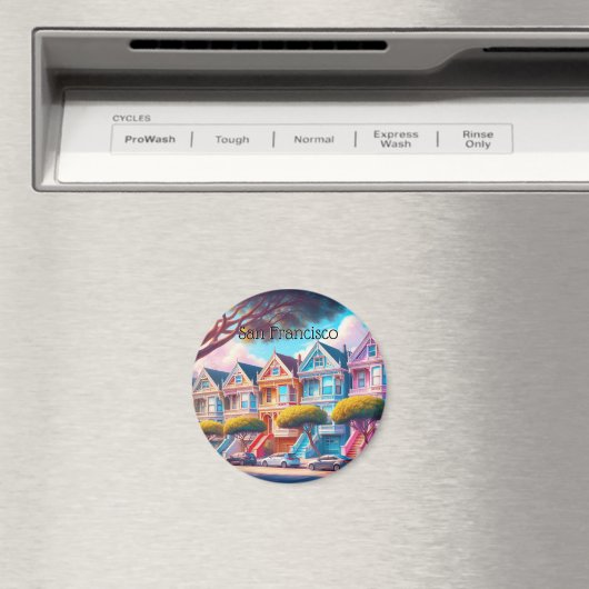 Geschilderde dames Victoriaans San Francisco Souve Magneet (Insitu (Vaatwasser))