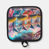 Geschilderde dames Victoriaans San Francisco Souve Pannenlap (Voorkant)