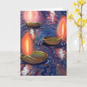 Geschilderde Deepas die onderaan de Rivier drijven Kaart (Gele Bloem)