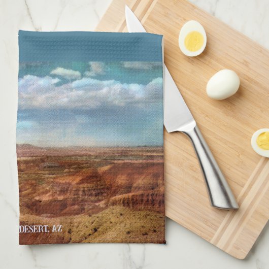 Geschilderde Desert Keuken Handdoek (Quarter Fold)