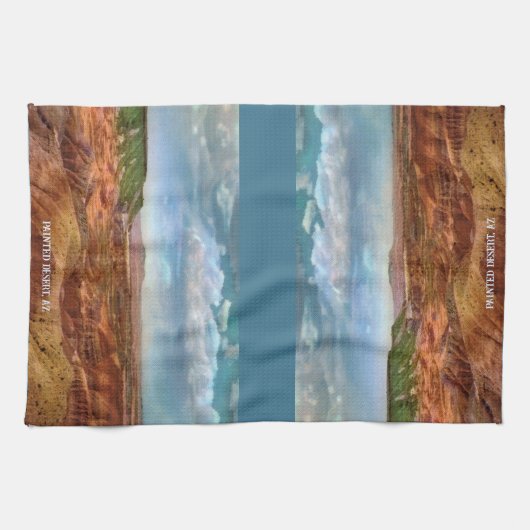 Geschilderde Desert Keuken Handdoek (Horizontaal)