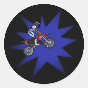 Geschilderde Dirt Bike Sticker