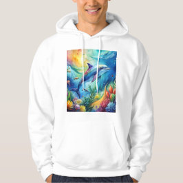 Geschilderde Dolfijn Hoodie