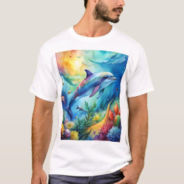 Geschilderde dolfijn t-shirt