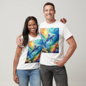 Geschilderde dolfijn t-shirt (Unisex)