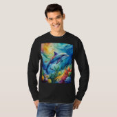 Geschilderde dolfijn t-shirt (Voorkant volledig)