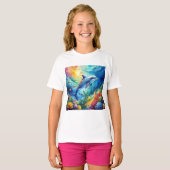 Geschilderde dolfijn t-shirt (Voorkant volledig)