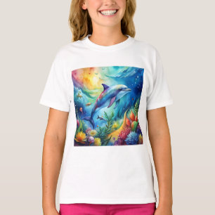 Geschilderde dolfijn t-shirt
