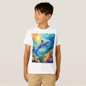 Geschilderde dolfijn t-shirt (Voorkant volledig)