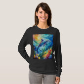 Geschilderde dolfijn t-shirt (Voorkant volledig)
