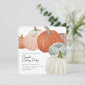 Geschilderde Erfgoed Pompoen Snijfeest Wedstrijd Kaart (Staand voorkant)