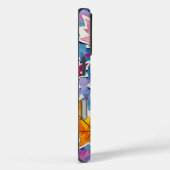 Geschilderde esdoorn bladeren op blauw Case-Mate iPhone case (Achterkant / Rechts)