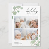 Geschilderde eucalyptus | Holiday Photo Collage Ca Feestdagenkaart (Voorkant)