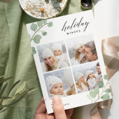 Geschilderde eucalyptus | Holiday Photo Collage Ca Feestdagenkaart