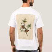Geschilderde Finch (Bunting) Audubon's vogels in A T-shirt (Achterkant)