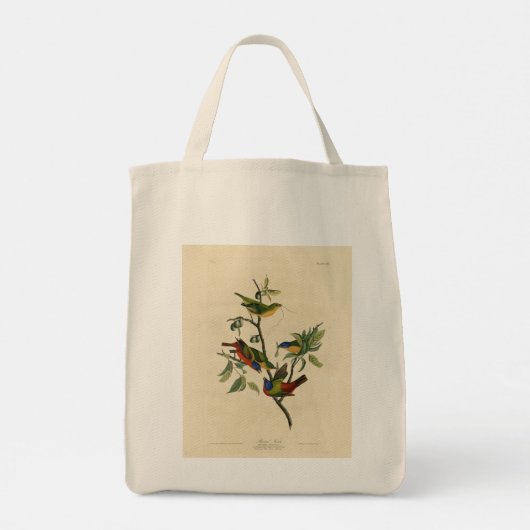 Geschilderde Finch (Bunting) Audubon's vogels in A Tote Bag (Achterkant)