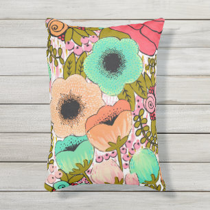 Geschilderde Floral Botanical Artist Impressie Buitenkussen