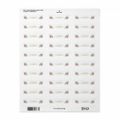 Geschilderde Floral retour adres Stickers (Full Sheet)