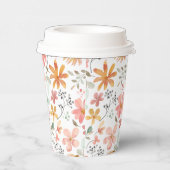 Geschilderde Florals Paper Cups Papieren Bekers (Rechts)