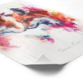 Geschilderde Fox fotoprint Foto Afdruk (Hoek)