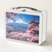 Geschilderde Fuji berg in kersenbloesem seizoen (Voorkant)