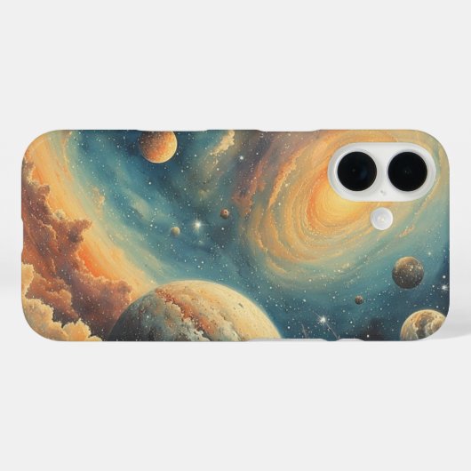 Geschilderde Galaxy Zenith Case-Mate iPhone Case (Achterkant (horizontaal))