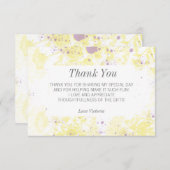 Geschilderde Gele Bloemen Bedankkaart (Voorkant / Achterkant)