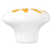 Geschilderde gele zonnebloem keramische knop (Zijkant)