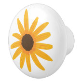 Geschilderde gele zonnebloem keramische knop (Rechts)