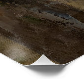 Geschilderde Gestreepte Uil 35,5 x 71 cm Perfect Poster (Hoek)