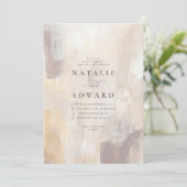 Geschilderde getextureerde beige en roomelegante b (Staand voorkant)