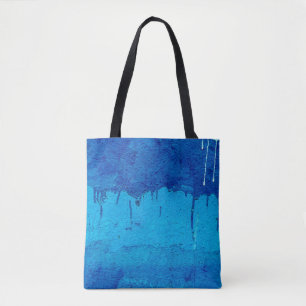 Geschilderde getextureerde en decoratieve abstract tote bag