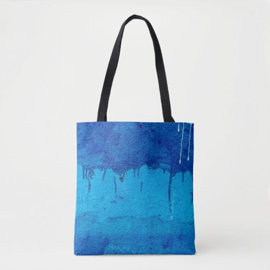 Geschilderde getextureerde en decoratieve abstract tote bag (Voorkant)