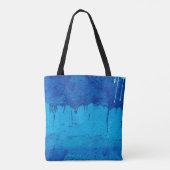 Geschilderde getextureerde en decoratieve abstract tote bag (Achterkant)