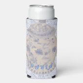Geschilderde Ginger Jar Fles CAN COOLER (Seltzer Voorkant)