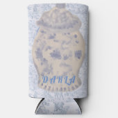 Geschilderde Ginger Jar Fles CAN COOLER (Voorkant)