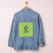 Geschilderde Giraf – Minimalistisch Merklogo Denim Jacket (Hangar)