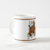  geschilderde Golden Retriever Mok (Voorkant links)
