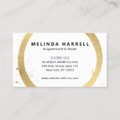 Geschilderde Gouden Cirkel Acupunctuur, Genezer, W Visitekaartje (Achterkant)