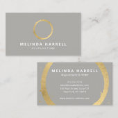 Geschilderde gouden cirkel acupunctuur, wellness g visitekaartje (Voorkant / Achterkant)